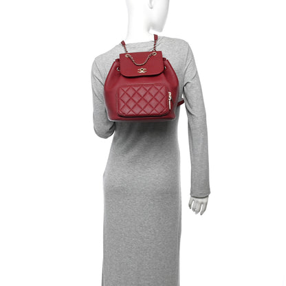Chanel Caviar Quilted Business Affinity Backpack Burgundy 2 of 11