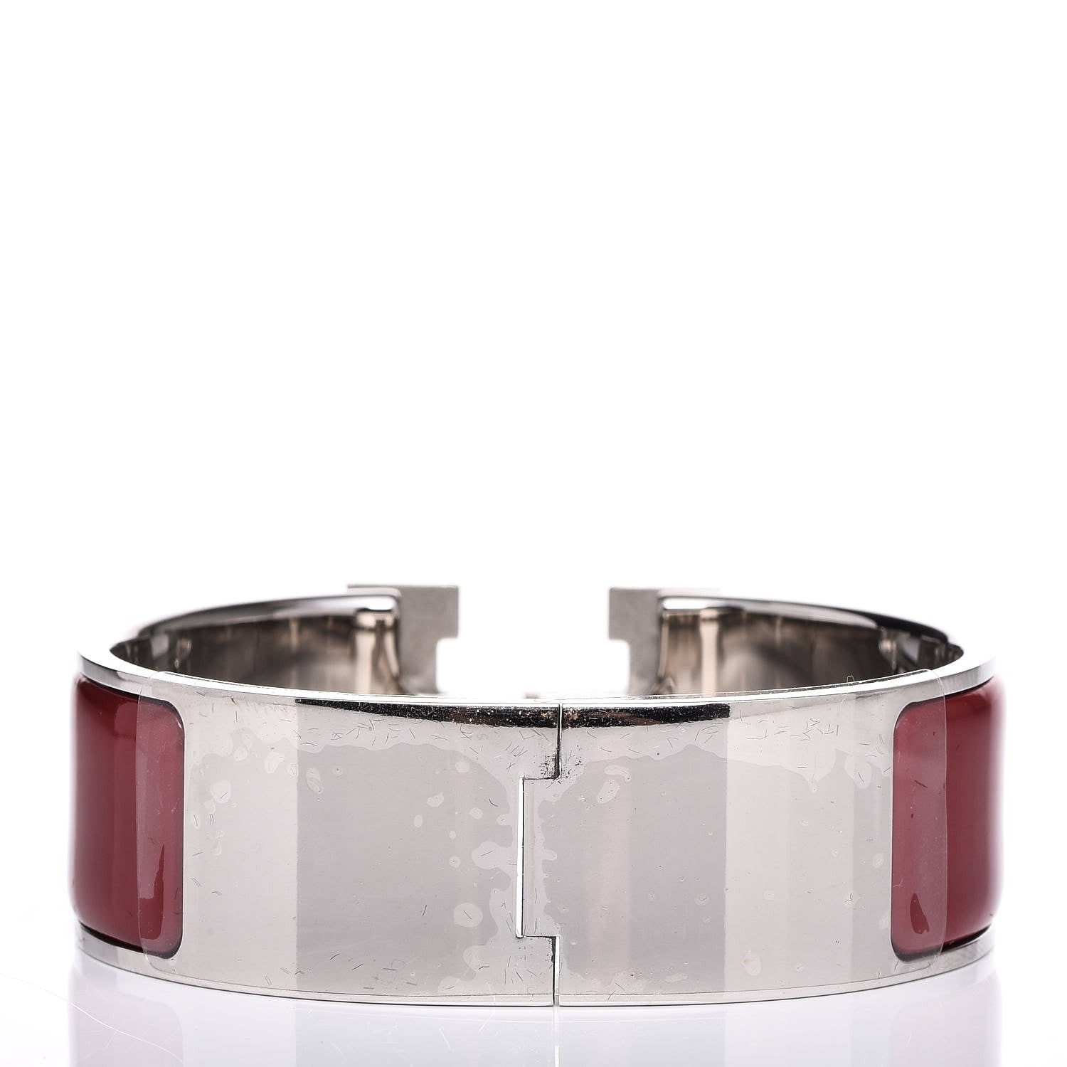 Hermes Enamel Wide Clic Clac H Bracelet PM Red 3 of 5