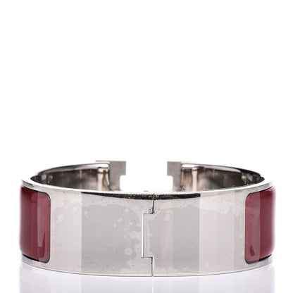 Hermes Enamel Wide Clic Clac H Bracelet PM Red 3 of 4