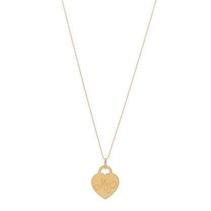 Tiffany 18K Yellow Gold Mom Heart Tag Pendant Necklace 1 of 4