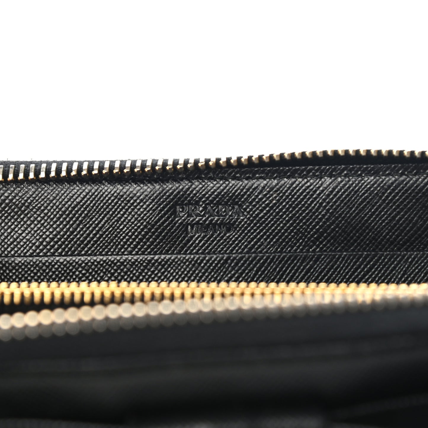 Saffiano Fiocco Bow Zip Around Wallet Black