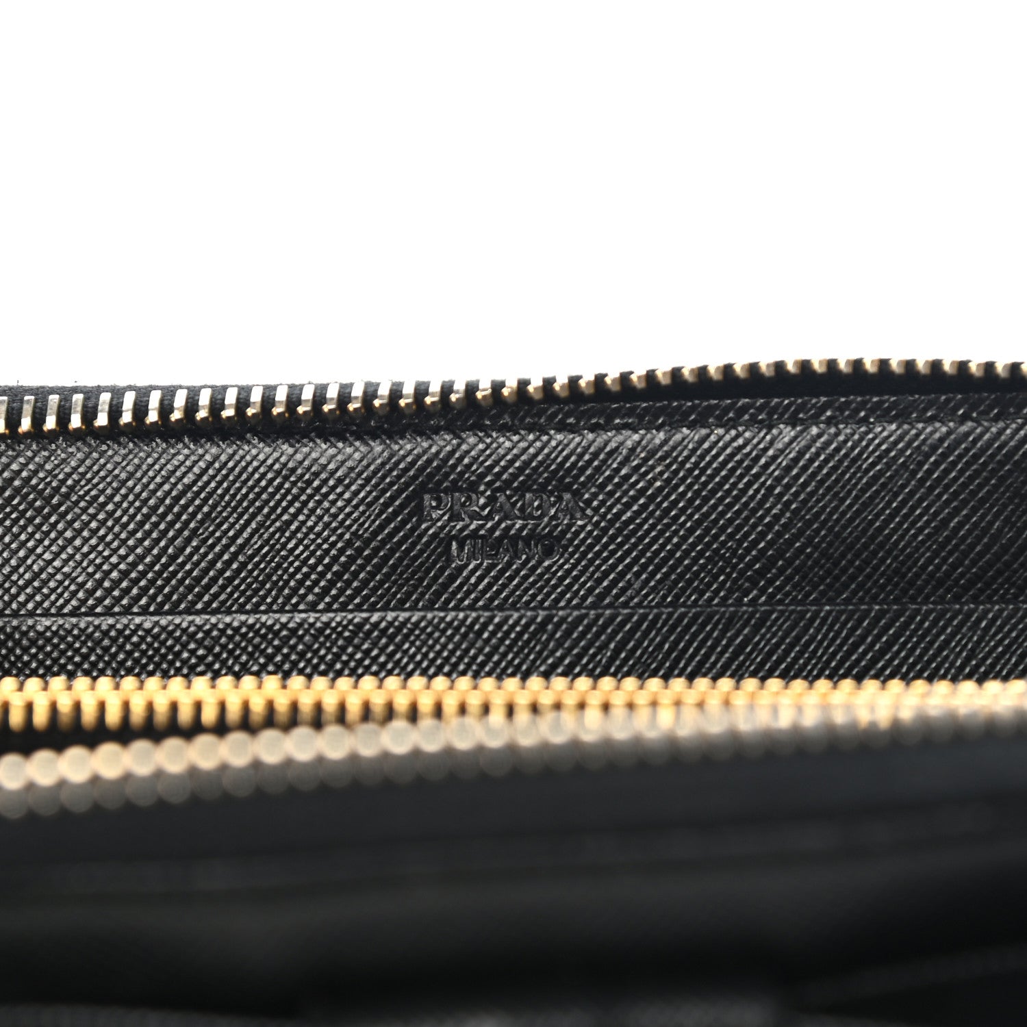 Prada Saffiano Fiocco Bow Zip Around Wallet Black 6 of 17