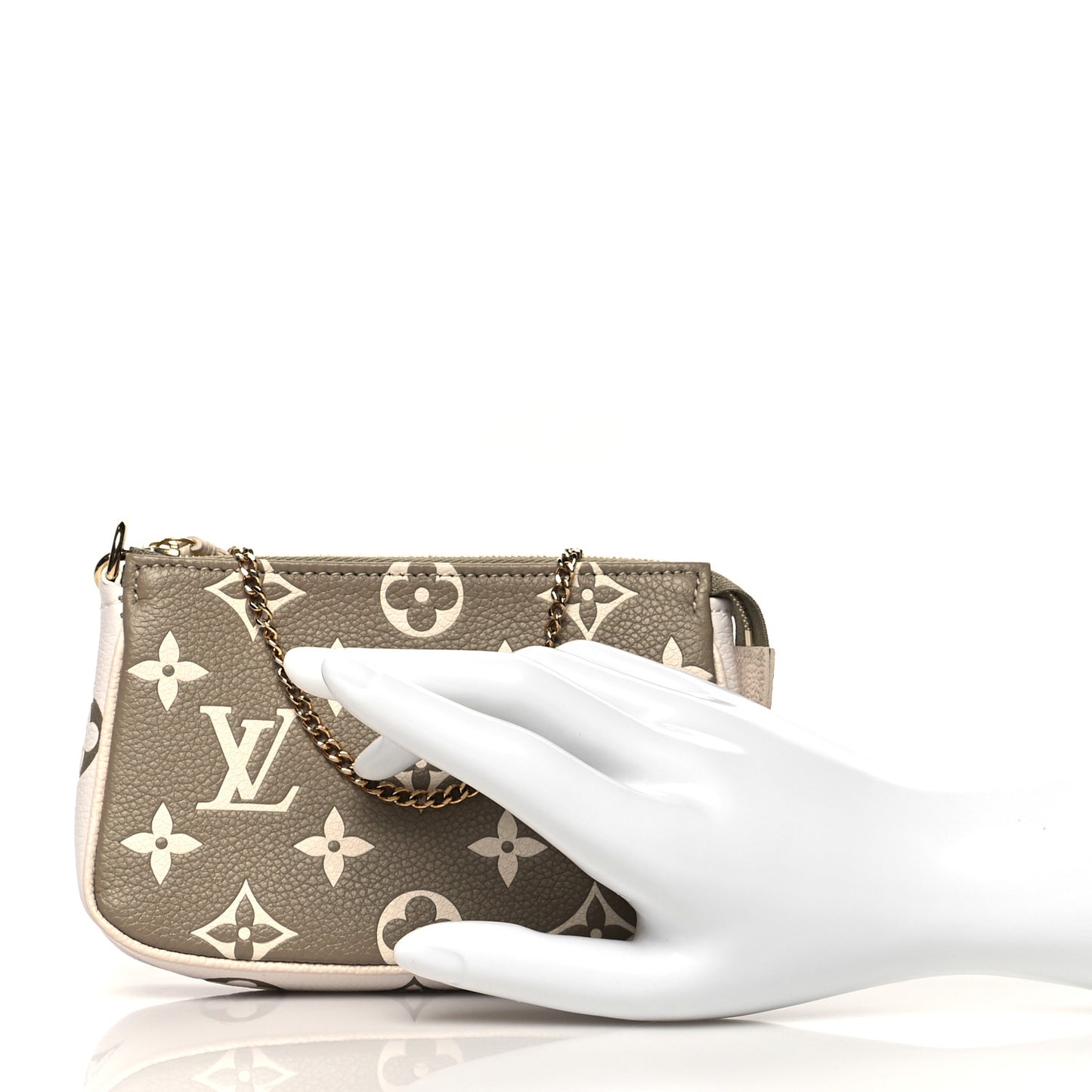 Empreinte Spring in the City Mini Pochette Accessories Kaki Beige Cream