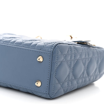 Christian Dior Lambskin Cannage Small My ABCDior Lady Dior Denim Blue 10 of 11