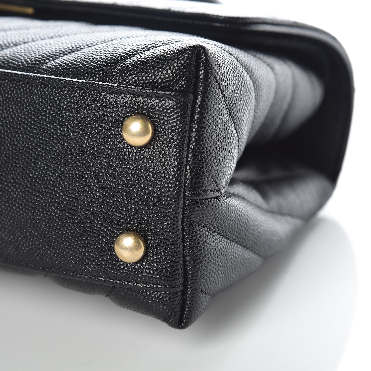 Chanel Caviar Chevron Quilted Mini Coco Handle Flap Black 6 of 10