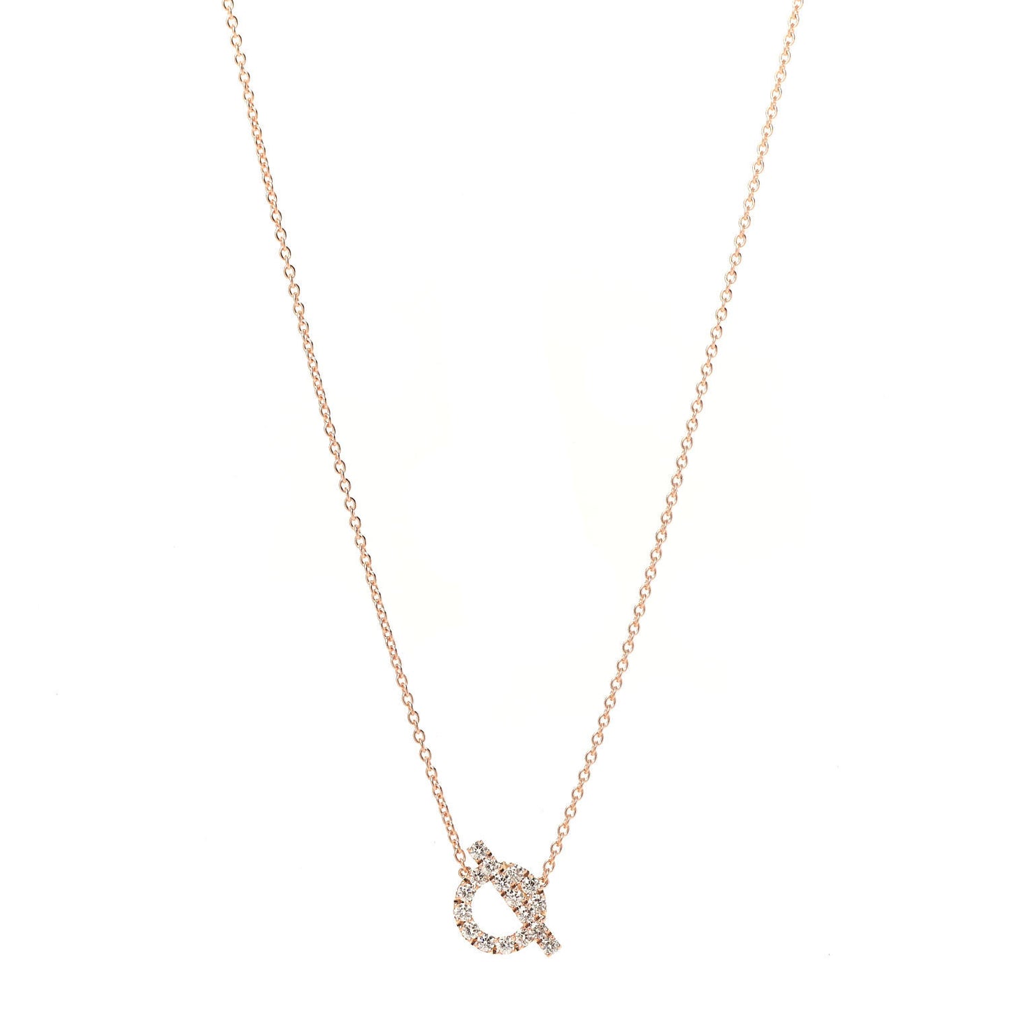 18K Rose Gold Diamond Finesse Pendant Necklace
