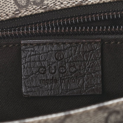 Gucci GG Plus Monogram Web Large Flap Messenger Bag Beige Dark Brown 6 of 13