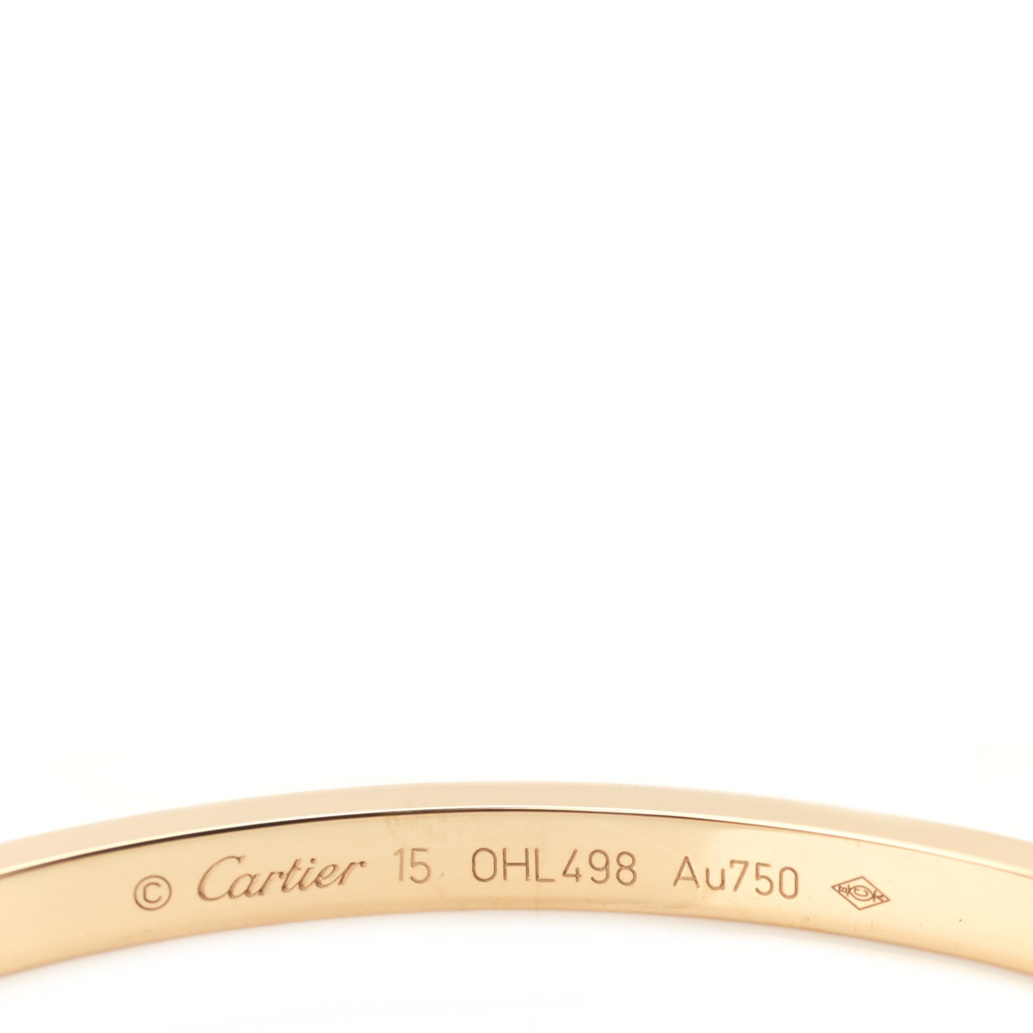 Cartier 18K Yellow Gold 6 Diamond Small LOVE Bracelet 15 4 of 5