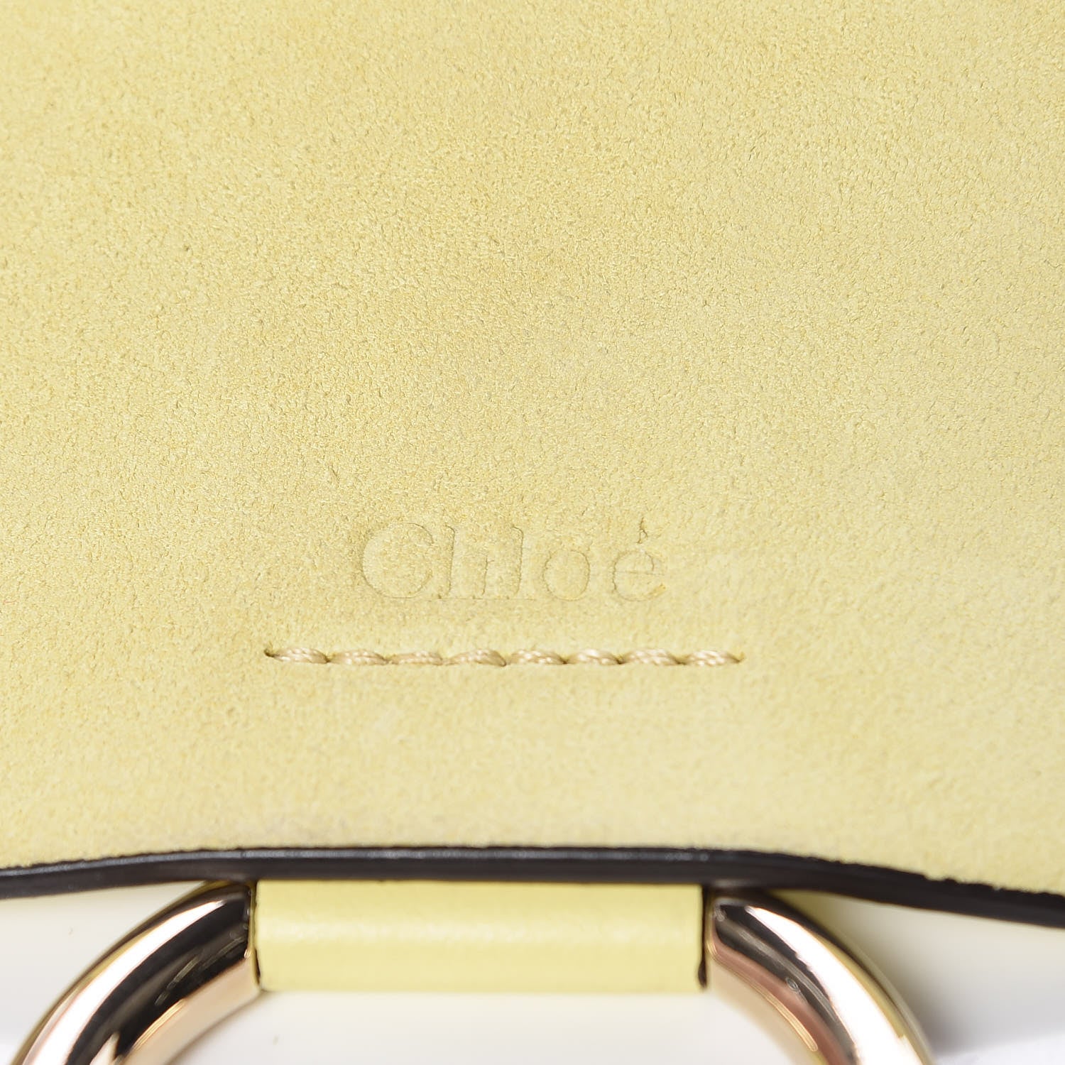 Chloe Suede Calfskin Mini Faye Bracelet Bag Lemonade 8 of 11