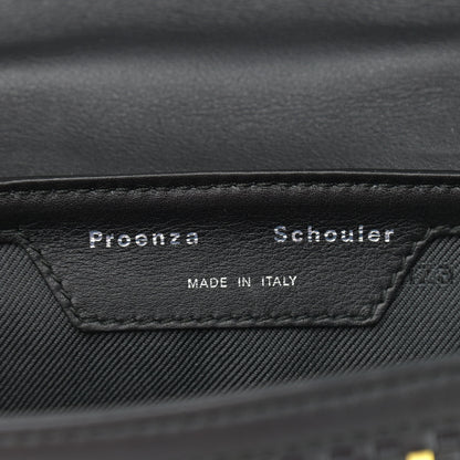 Proenza Schouler Lambskin Woven Plaid Micro PS1 Satchel Black Butter Toast 6 of 10