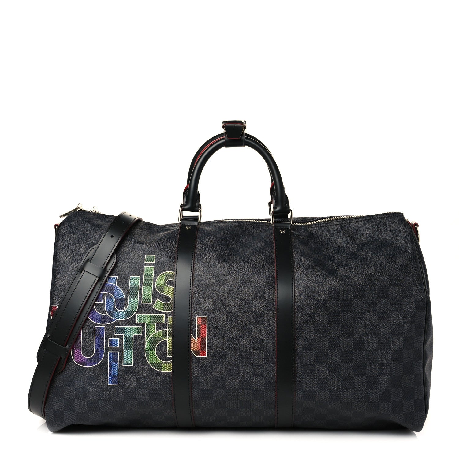 Louis Vuitton Damier Graphite Logo Keepall Bandouliere 50 Rogue 1 of 8