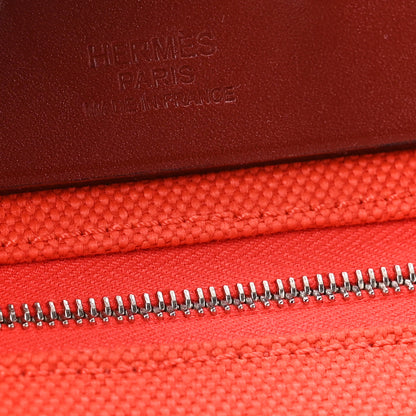 Hermes Vache Hunter Toile Herbag Zip 31 Capucine Rouge H 7 of 11
