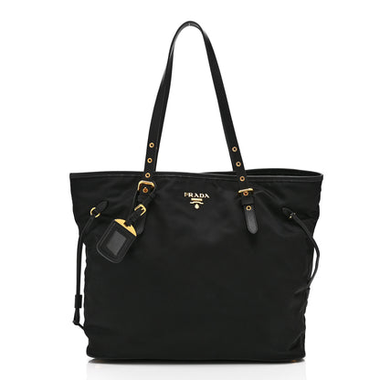 Prada Tessuto Nylon Saffiano Shopping Tote Black 1 of 10