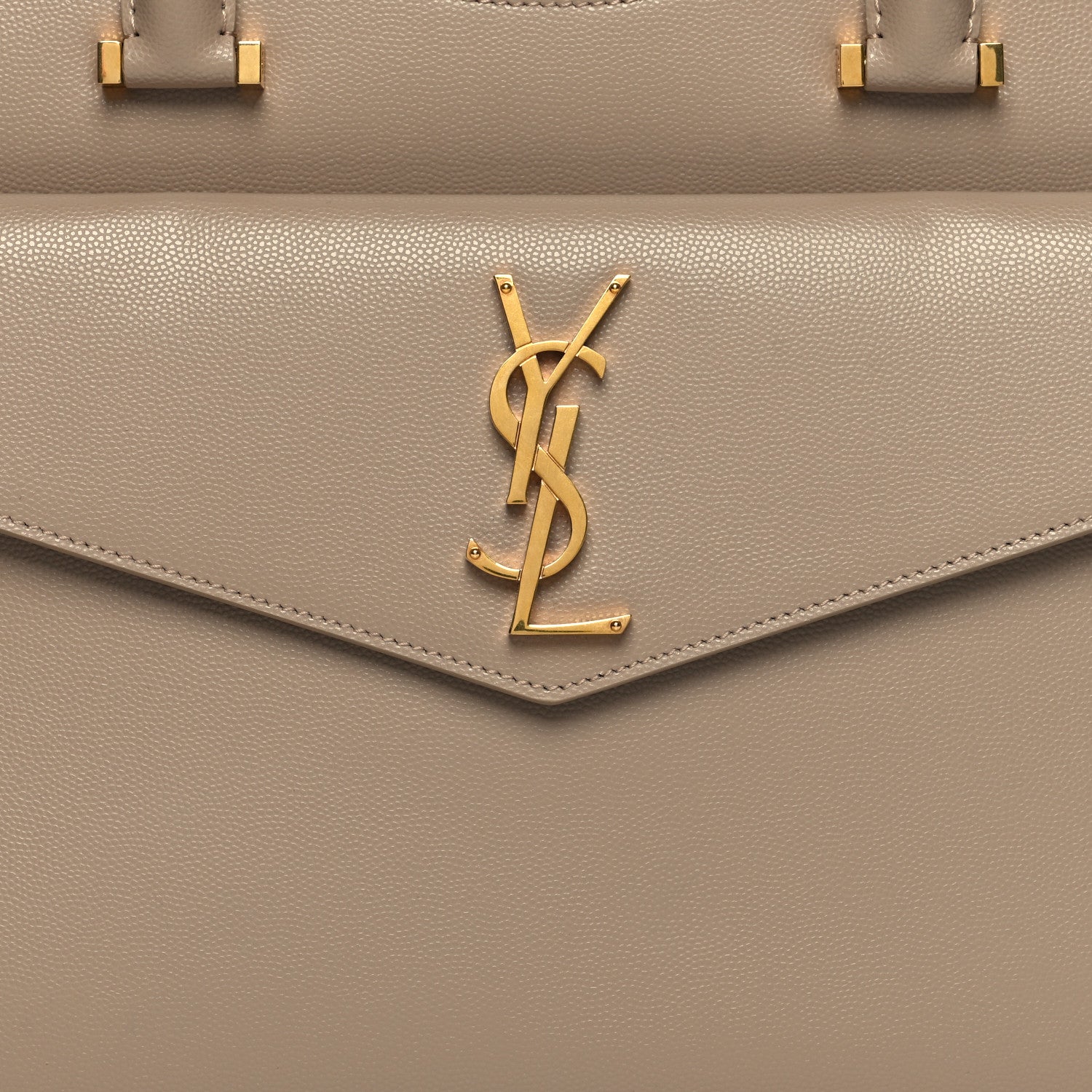 Saint Laurent Grain De Poudre Medium Uptown Tote Dark Beige 9 of 11