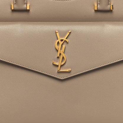 Saint Laurent Grain De Poudre Medium Uptown Tote Dark Beige 9 of 11