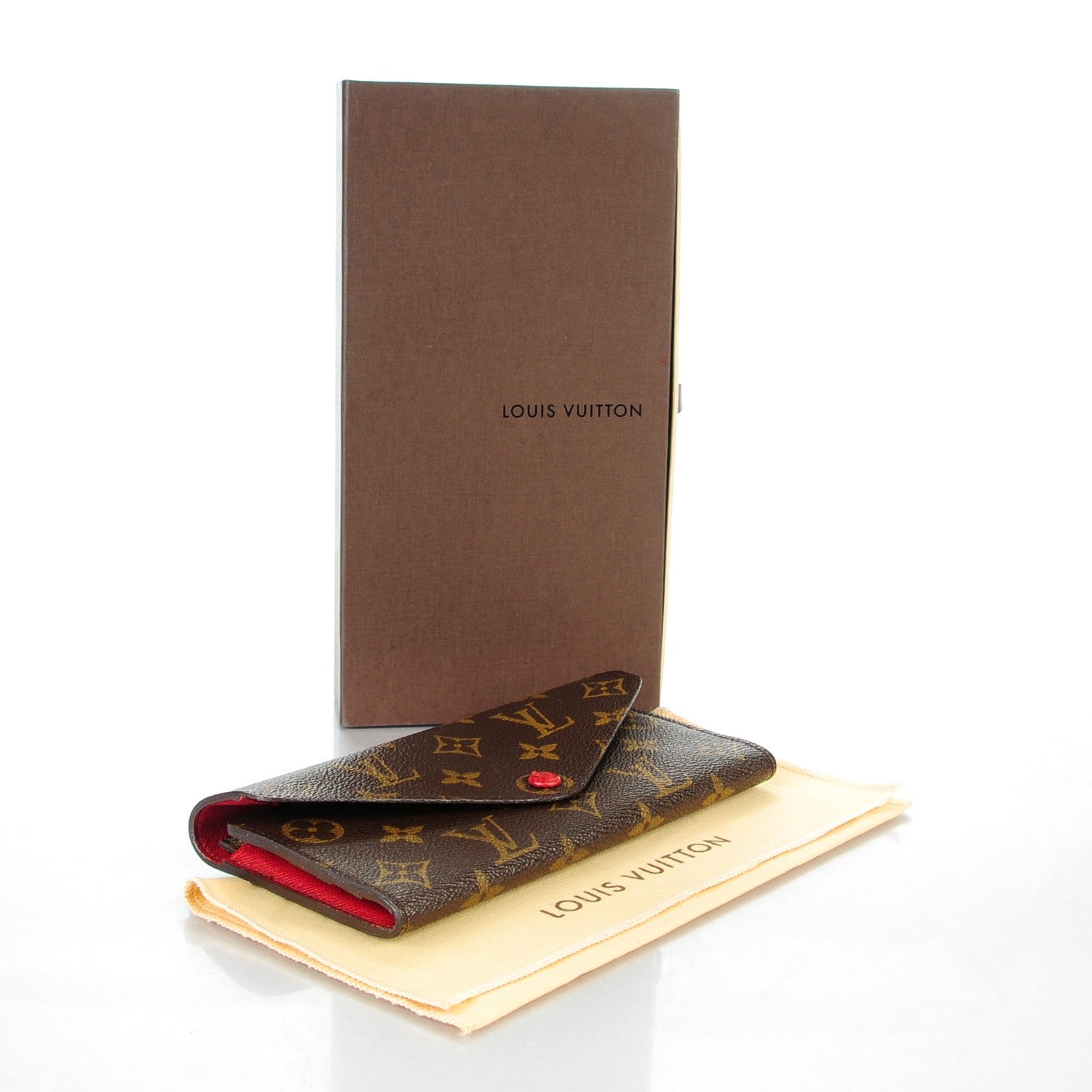Louis Vuitton Monogram Josephine Wallet Red 4 of 8