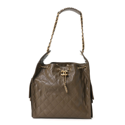 Chanel Caviar Quilted Medium Chanel 25 Handbag Dark Khaki 1 of 11