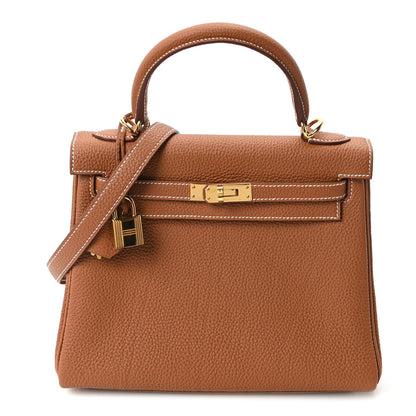 Hermes Togo Kelly Retourne 25 Gold 1 of 10