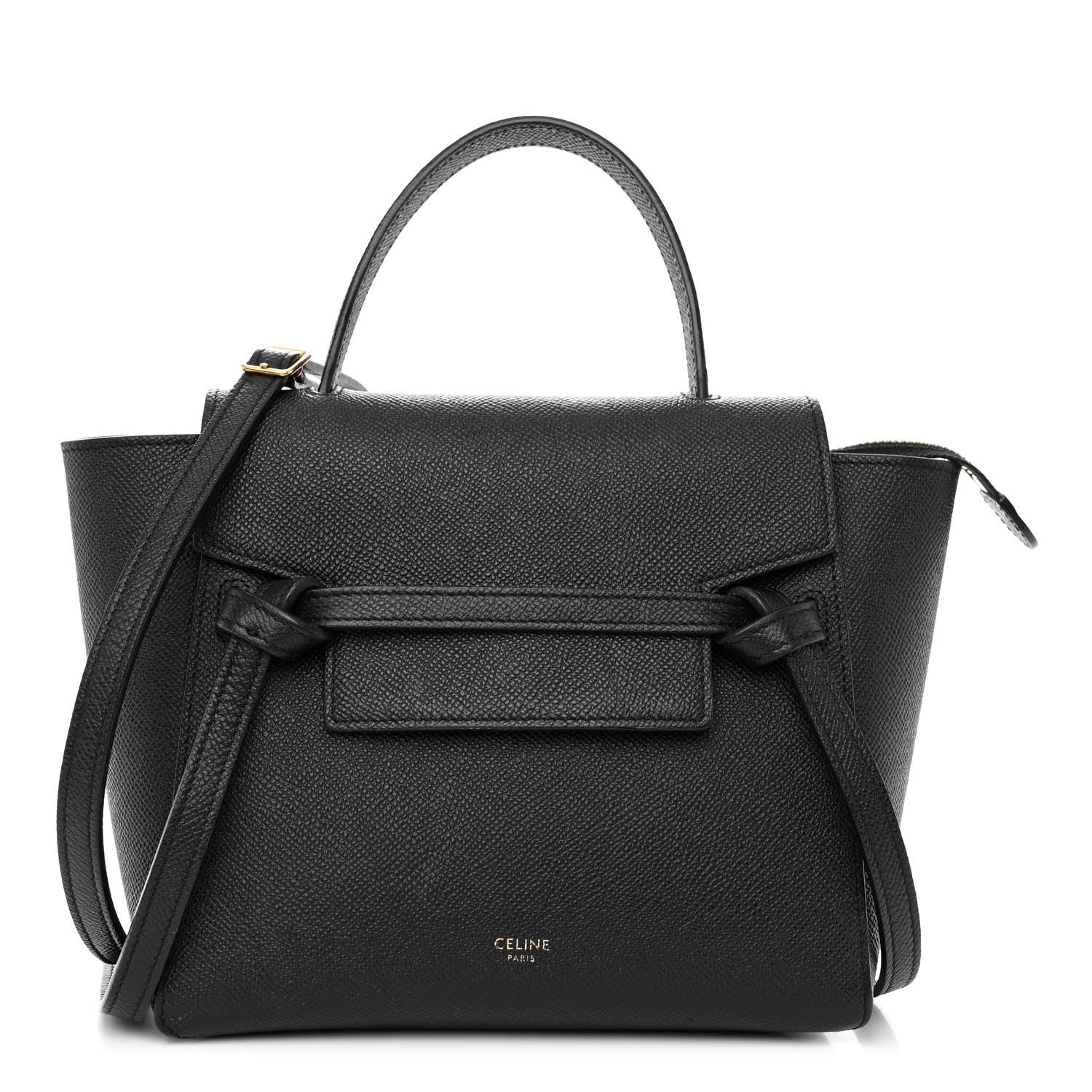 Celine Grained Calfskin Nano Belt Bag Black 1 of 9