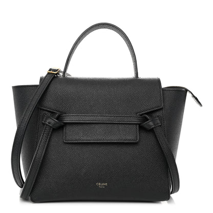 Celine Grained Calfskin Nano Belt Bag Black 1 of 9
