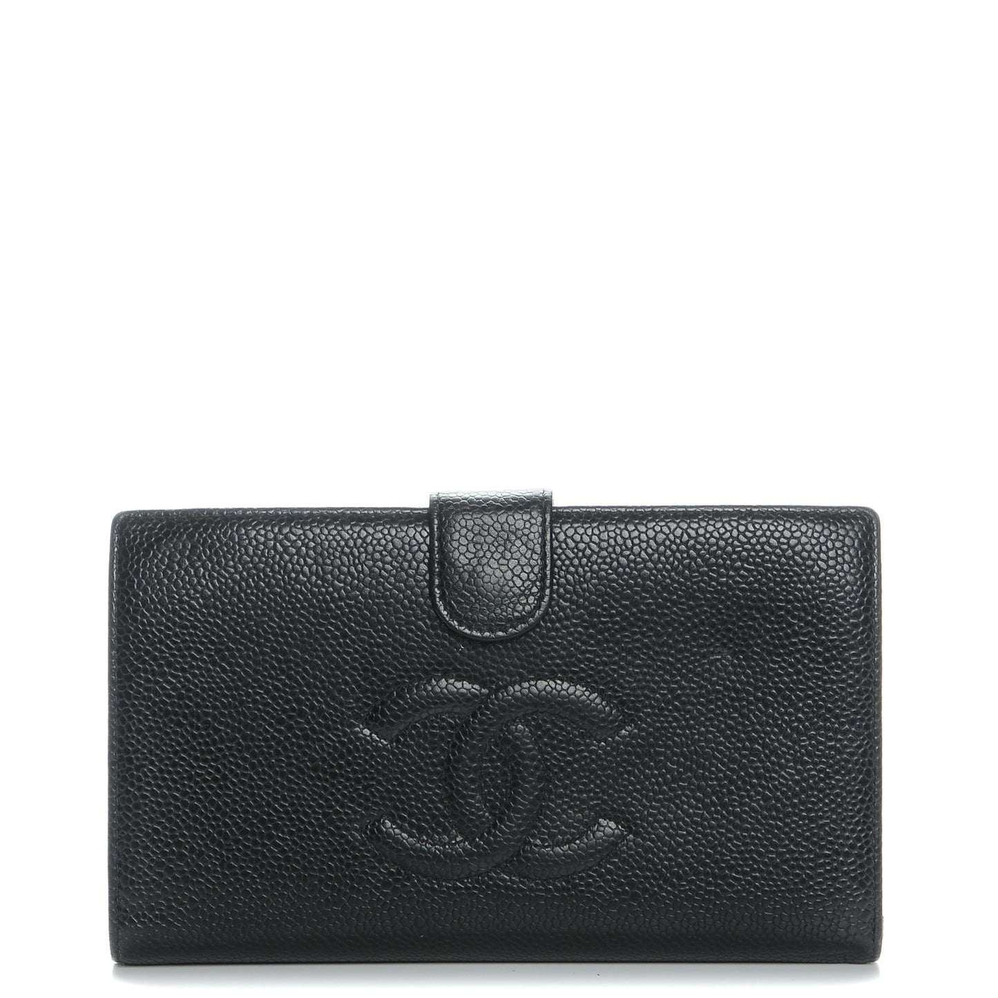 Caviar Timeless CC French Wallet Black