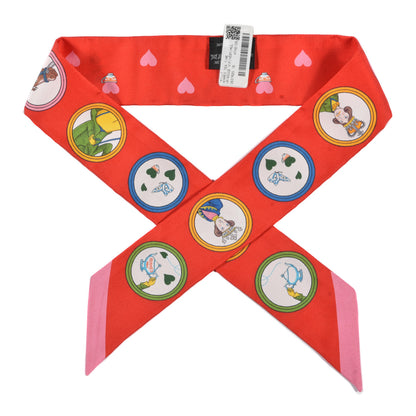 Hermes Silk Tea Time Twilly Rouge Vif Vert Multicolor 1 of 4