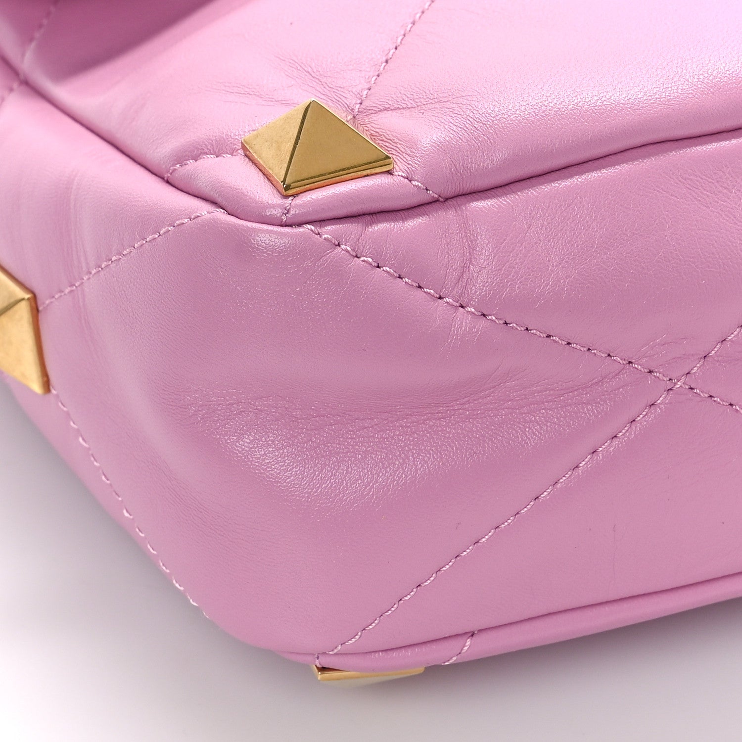 Valentino Garavani Nappa Large Roman Stud Shoulder Bag Giacinto 7 of 8