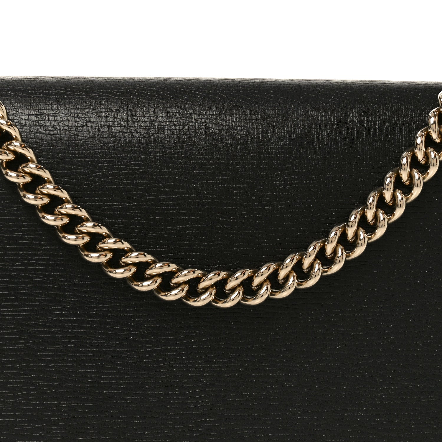 Gucci Textured Calfskin Medium Betty Chain Wallet Black 7 of 10