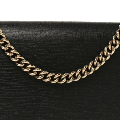 Gucci Textured Calfskin Medium Betty Chain Wallet Black 7 of 10