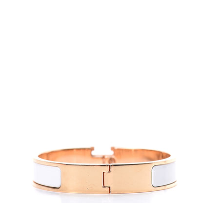 Hermes Enamel Narrow Clic Clac H Bracelet PM White 2 of 5