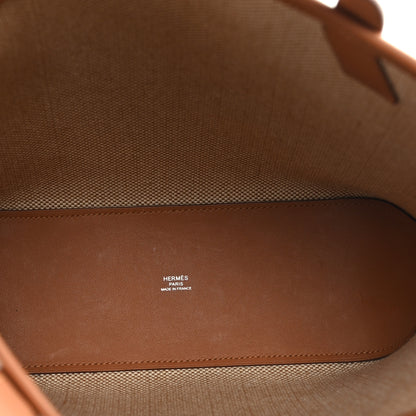 Hermes Swift Toile H Cabas H En Biais 27 Ecru Naturel Gold 5 of 9