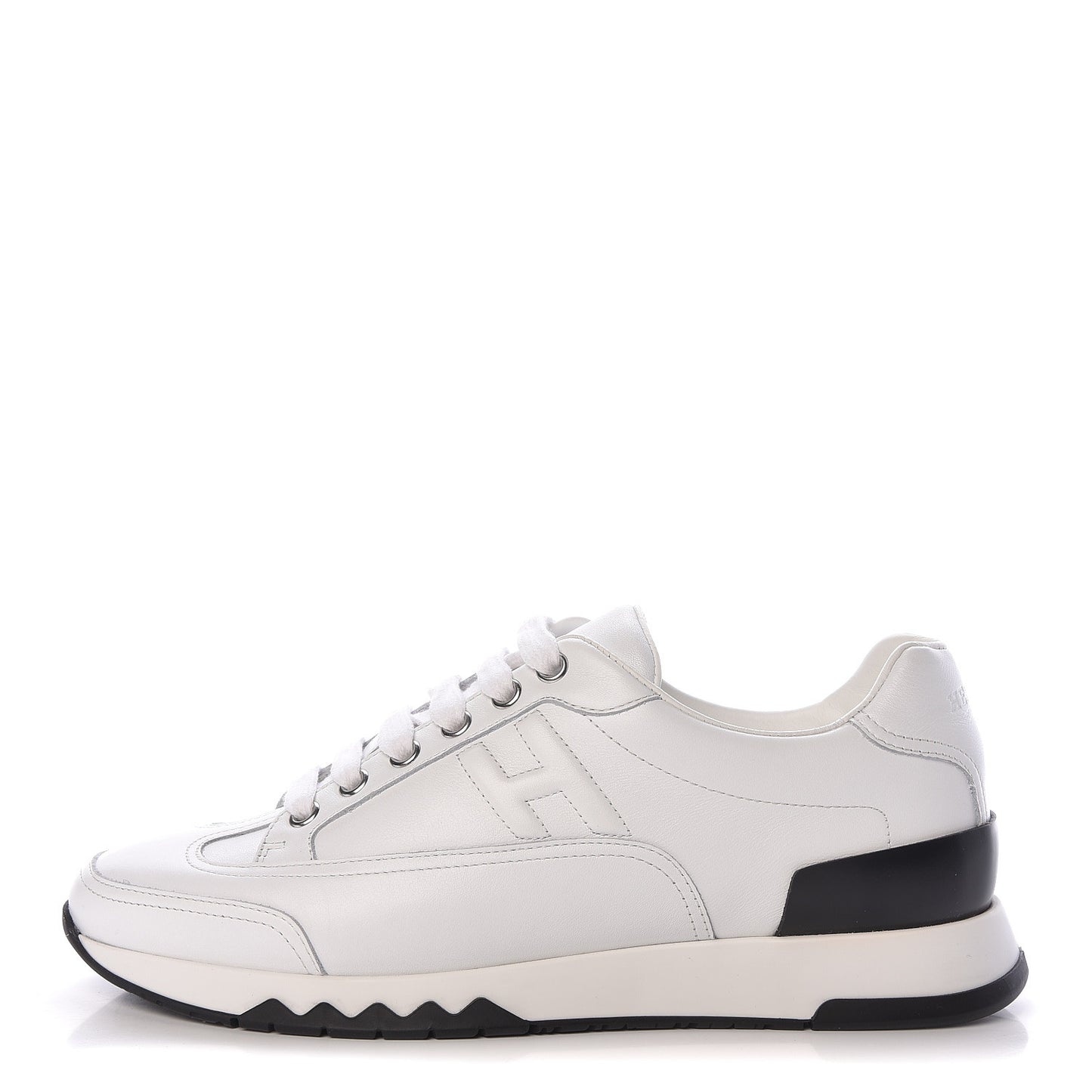 Calfskin Womens Trail Sneakers 37 White
