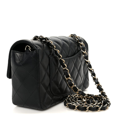 Chanel Lambskin Quilted Mini Rectangular Flap Black 3 of 12