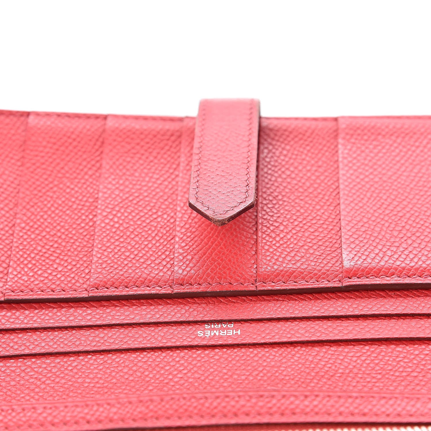 Hermes Epsom Bi-Color Bearn Wallet Rubis Rouge Pivoine 8 of 11