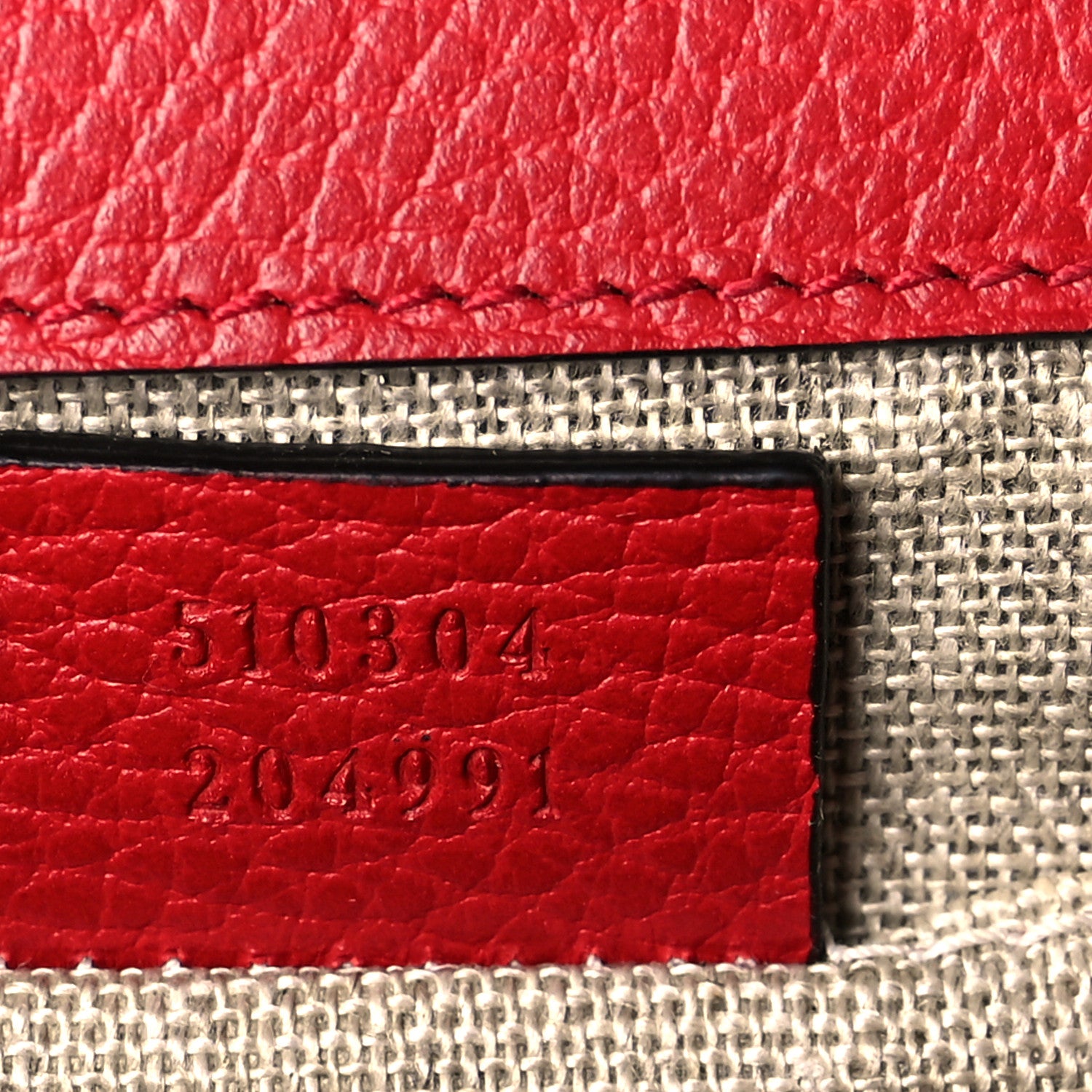 Gucci Dollar Calfskin Small Interlocking G Shoulder Bag Red 7 of 11