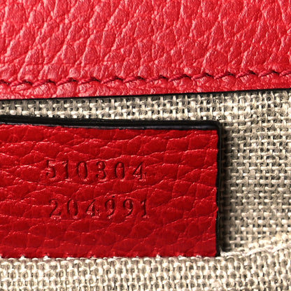 Gucci Dollar Calfskin Small Interlocking G Shoulder Bag Red 7 of 11