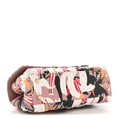 Chanel Calfskin Quilted Lily Floral Mini Coco Handle Flap Beige Black White Red 4 of 12