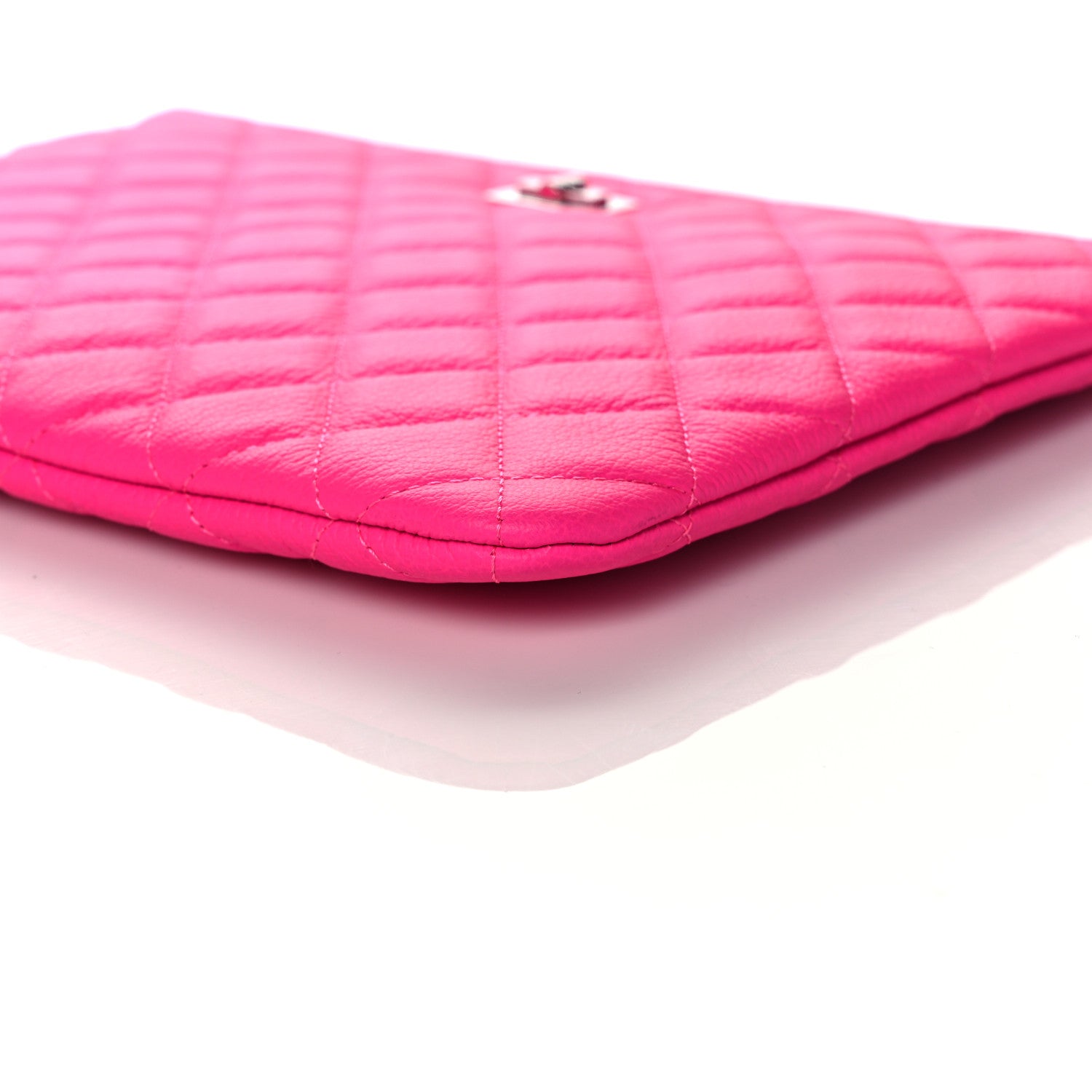 Chanel Goatskin Quilted Medium 2.55 Reissue Cosmetic Case Fluorescent Pink 9 of 10