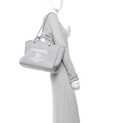 Chanel Mixed Fibers Small Deauville Tote Grey 2 of 11
