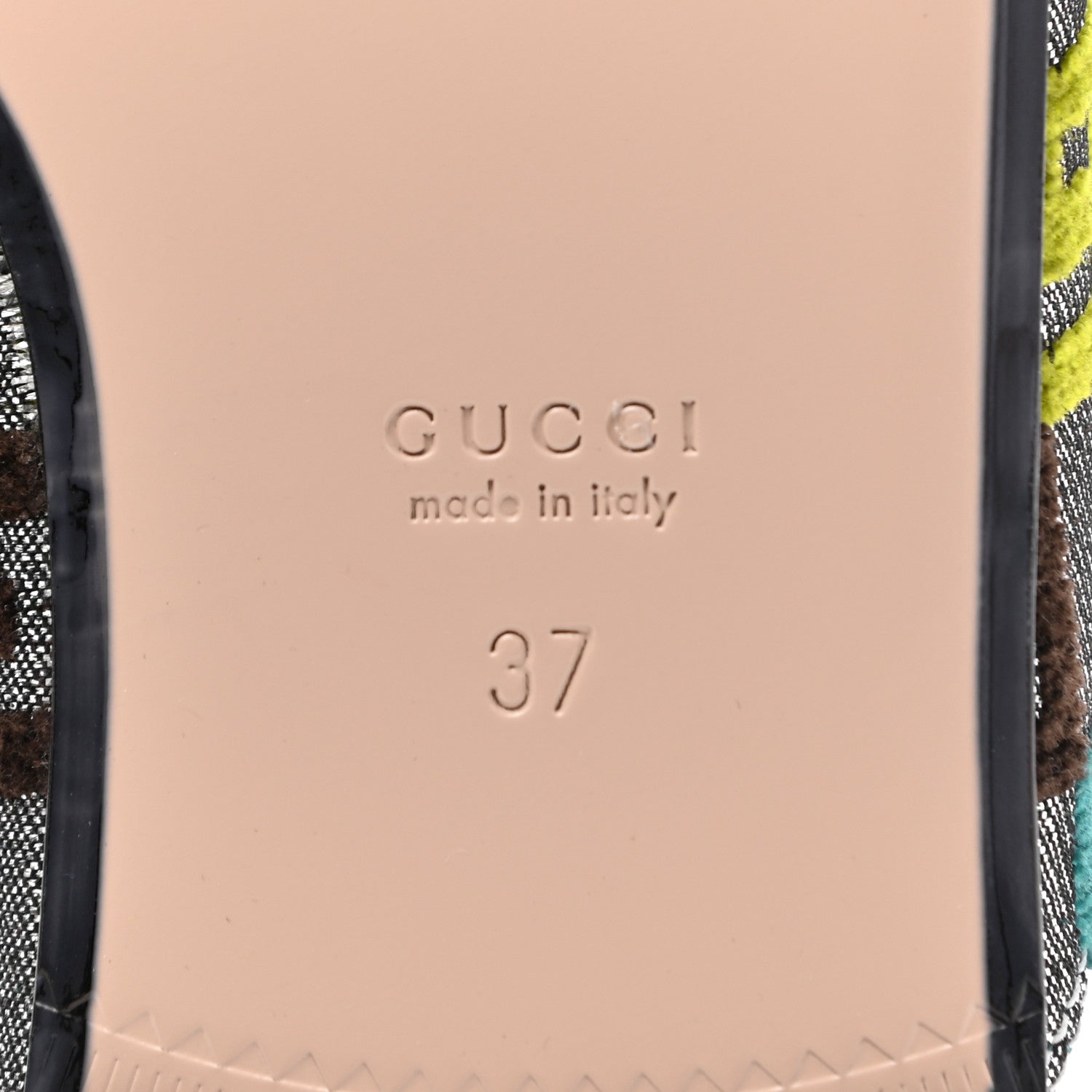 Gucci Velvet Lurex Square G Womens Princetown Slippers 37 Silver Multicolor 7 of 10
