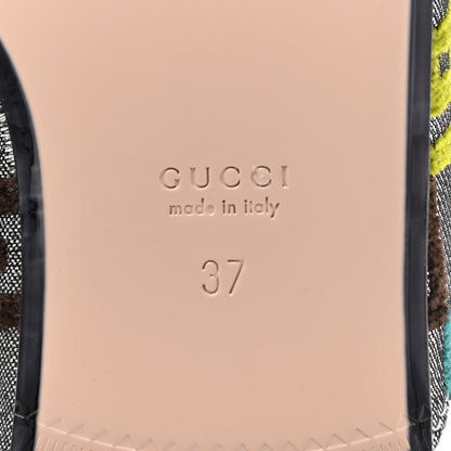 Gucci Velvet Lurex Square G Womens Princetown Slippers 37 Silver Multicolor 7 of 10