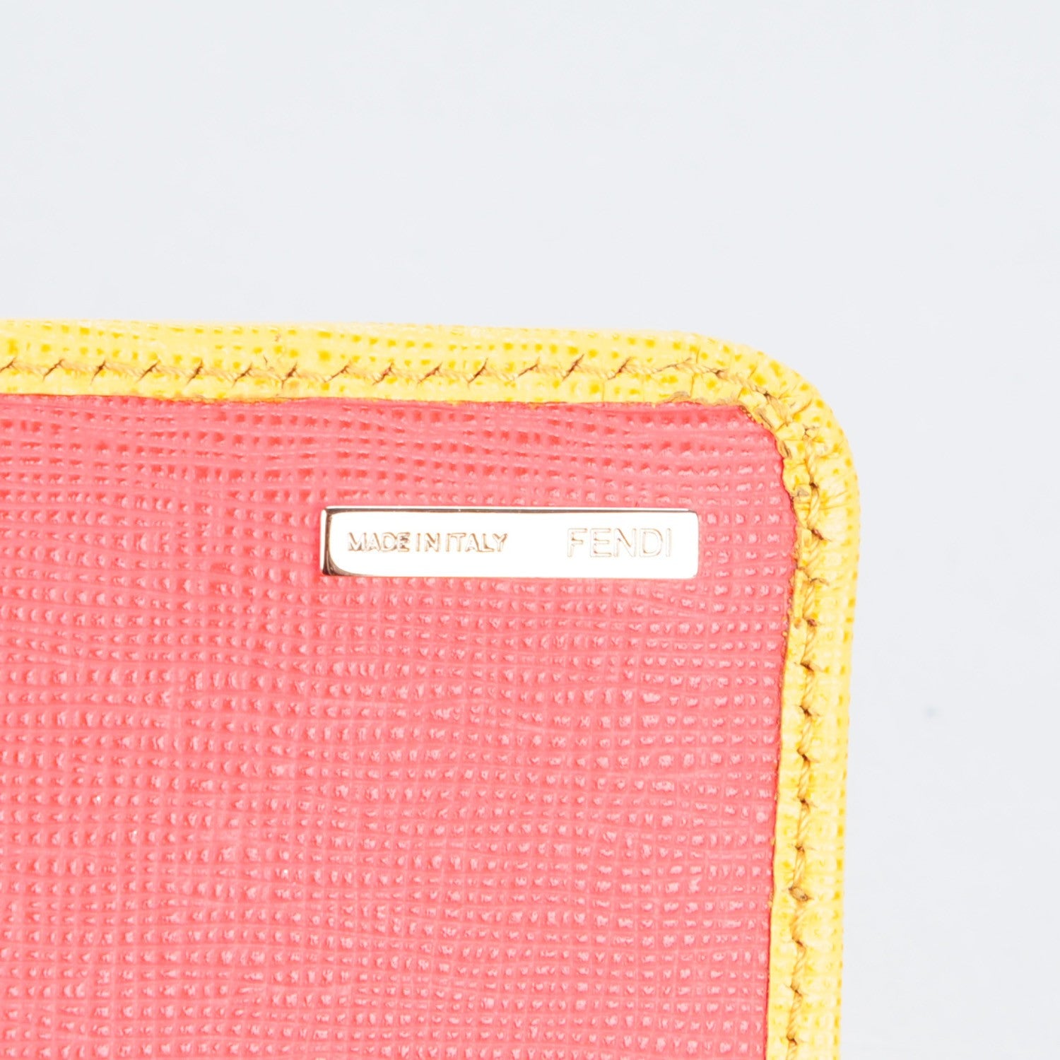 Fendi Vitello Elite Monster Continental Wallet Yellow 6 of 9