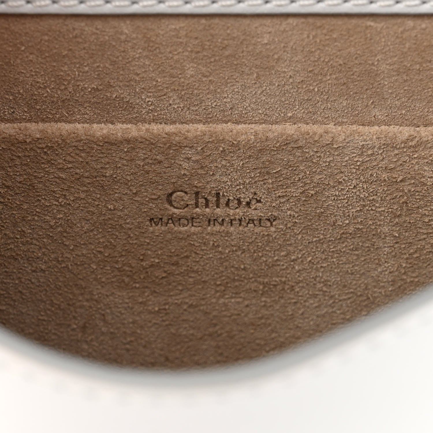 Chloe Calfskin Suede Lizard Embossed Small Nile Bracelet Bag Light Cloud 6 of 11