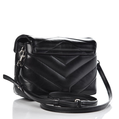 Saint Laurent Calfskin Y Quilted Monogram Toy Loulou Crossbody Bag Black 3 of 7