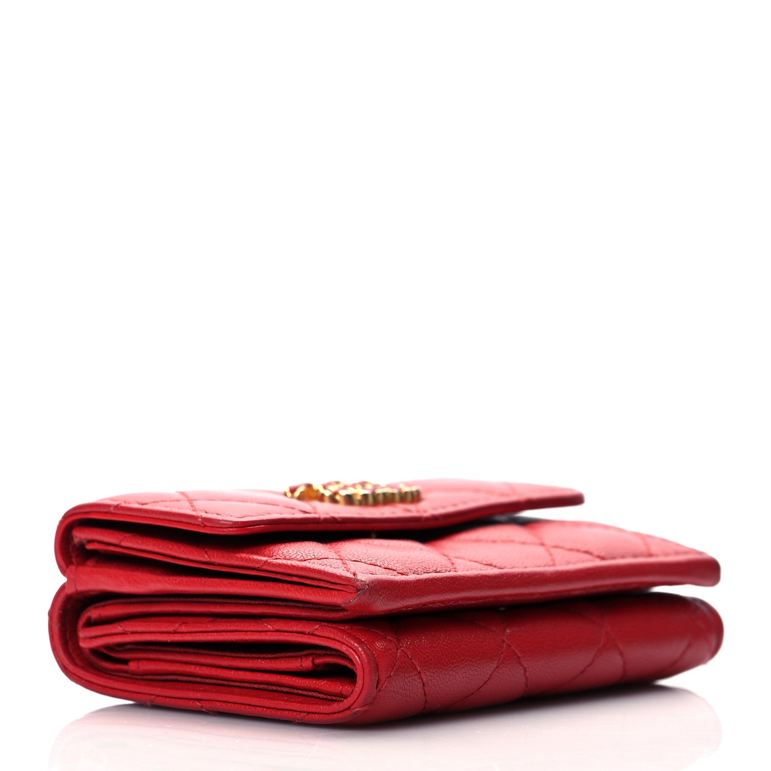 Chanel Lambskin Quilted Small Chanel 19 Flap Wallet Red 4 of 9