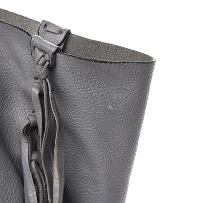 Valentino Garavani Grained Calfskin C-Rockee Fringe Tote Grey 12 of 15