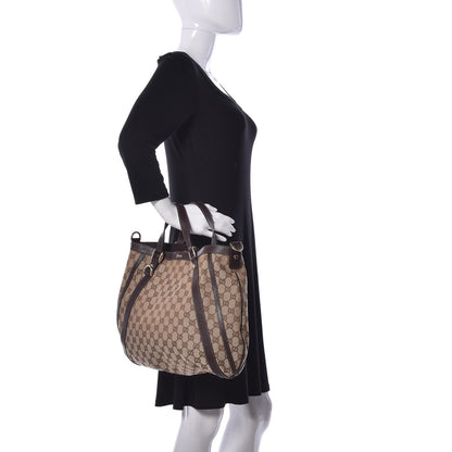 Gucci Monogram Medium Abbey Convertible Tote Dark Brown 3 of 10
