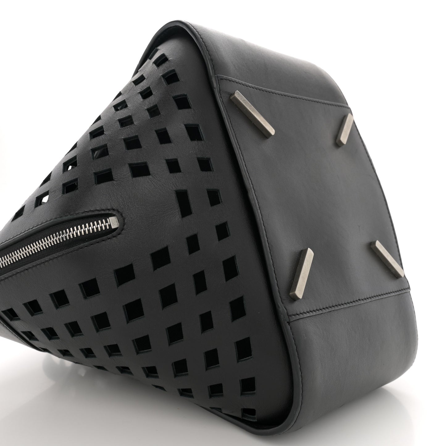 Calfskin Medium Tulip Hammock Shoulder Bag Black