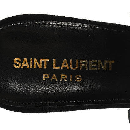 Saint Laurent Suede Paz 105 Ankle Strap Sandals 38 Hope Green 8 of 9