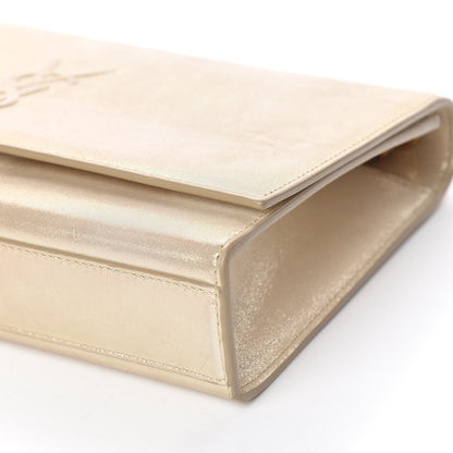 Saint Laurent Metallic Fabric Medium Monogram Kate Satchel Gold 6 of 19